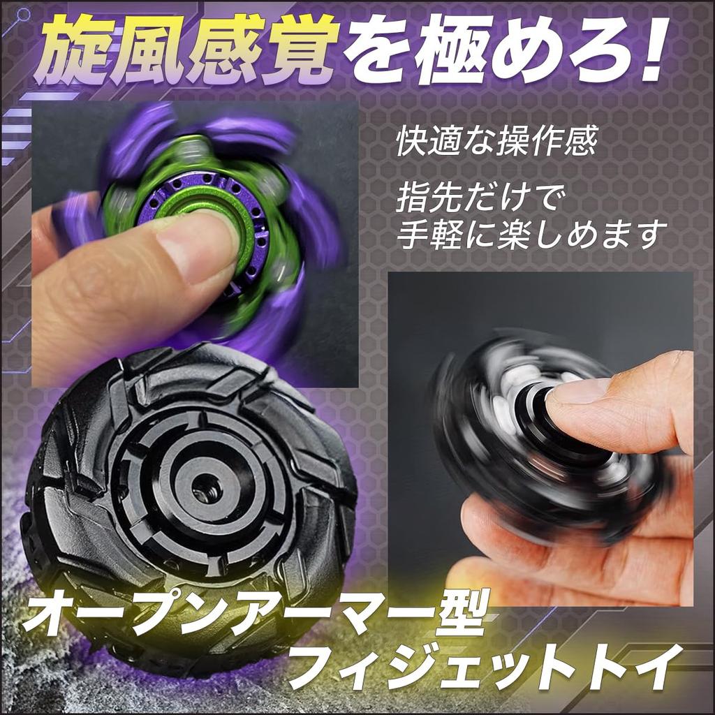 SALUDABLE Fidget Toy Hand Spinner Gadget Time Killer Hand Play for Adults Sensory Stimulation (Black)