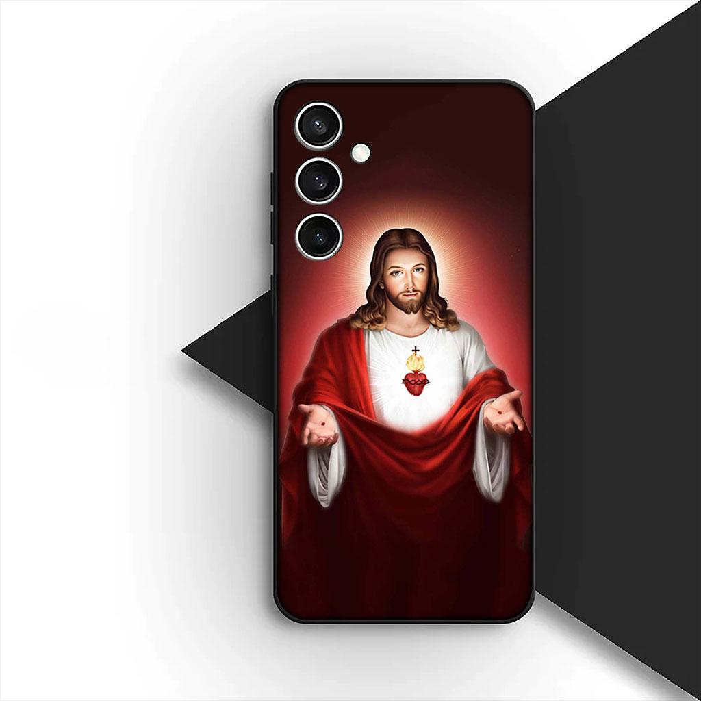 Cover Jesus Cross God Phone Case for Samsung Galaxy S22 S21 S20 FE Ultra Plus A07 A17 A15 A16 A25 A57 A37 Casing