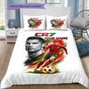 Cr7 Custom Name Pattern Bedding Quilt Set Quilt Cover Pillowcase Home Birthday Gift(1 * duvet cover + 2 * pillowcase, without core)