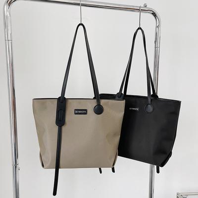 Women Fashion Nylon Shoulder Bags Large Capacity Female Casual Totes Bag Lady Waterproof Solid Color Shopping Handbag