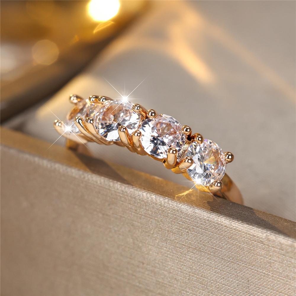 Přívěsek Dámský Bílý Zelený Zirkonový Kámen Prsten Zlatá Barva Luxusní Dárek pro Přítelkyni Svatba Pro Ženy