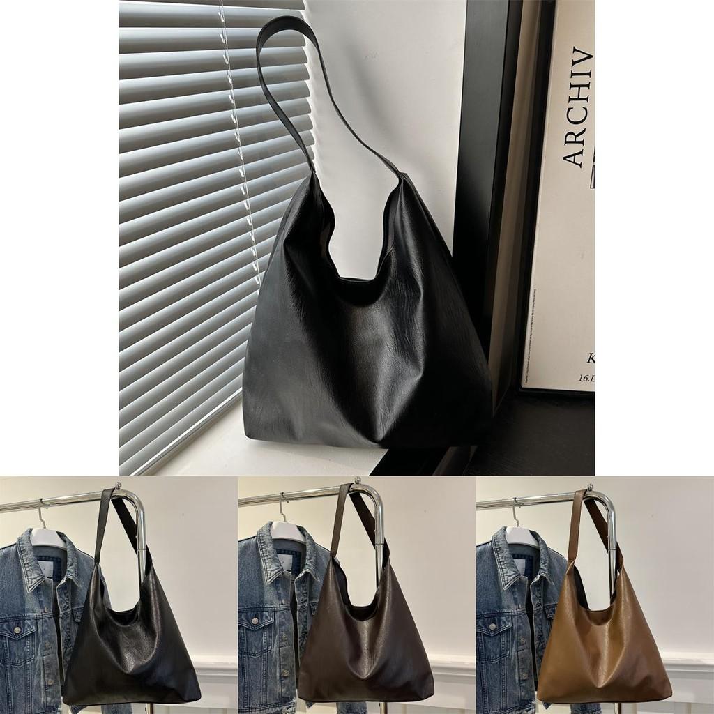 Stylish Retro Tote Shoulder Bag For Women In Black Brown And Coffee Colors