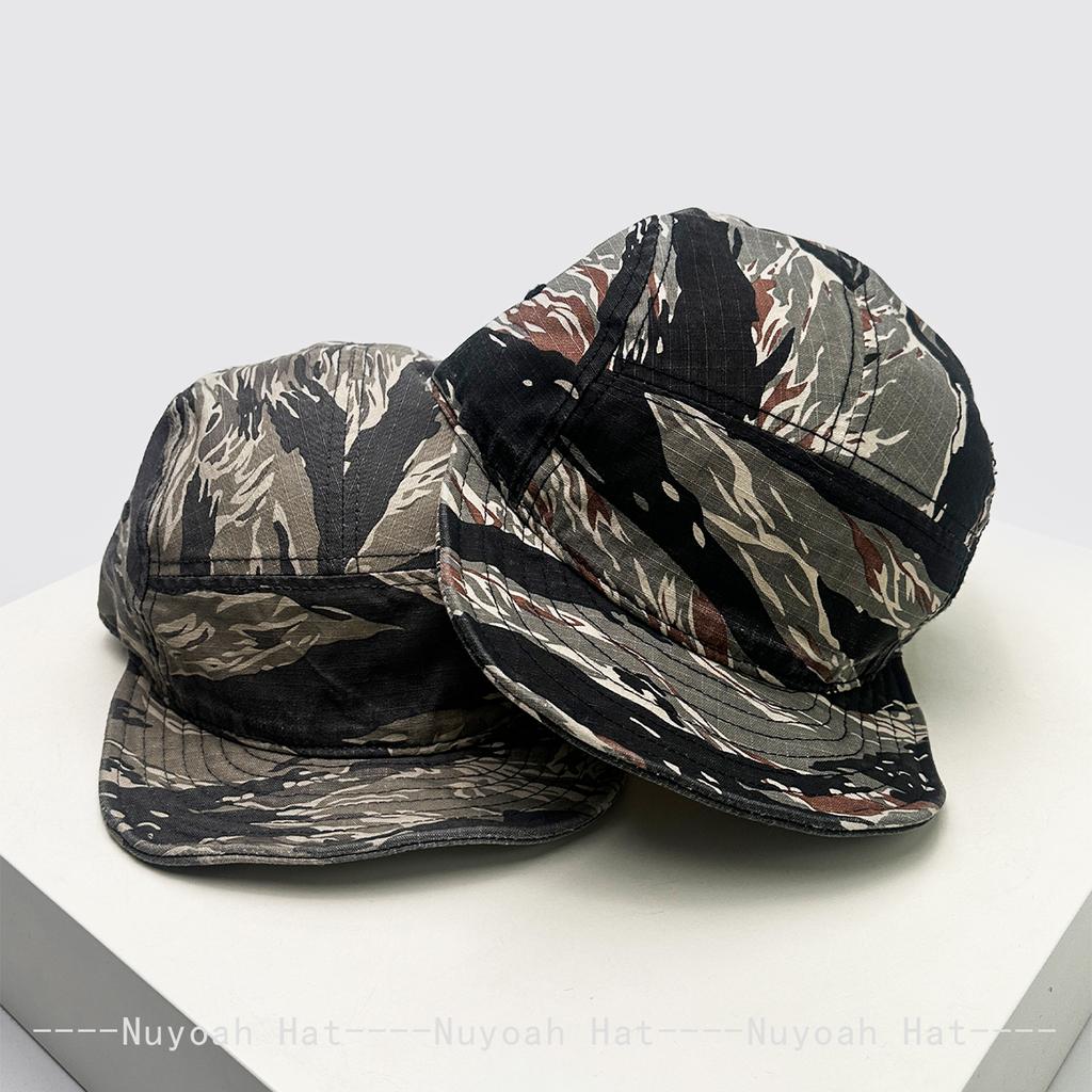 New Men Women American Retro Camouflage Solid Baseball Hats Sunshade Personal Versatile Short Flat Eaves Peaked Caps Fashion Ins