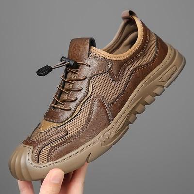 Spring and Summer New Men's Daily Casual Shoes Men's Hand-stitched Mesh Breathable Walking Shoes Walking Shoes