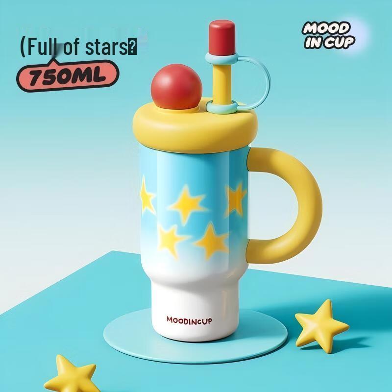 Wushengwu 750ml Ceramic Lined Starry Insulated Thermos