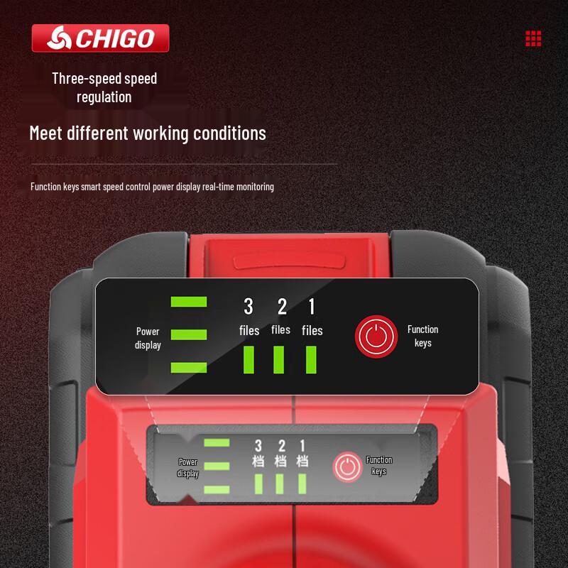 Chigo Cordless Brushless Angle Grinder CN Plug (adapter Included)