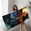W-World of W-Warcraft Game Big Microfiber Beach Towels Quick Dry Towel Sand Beach Towels Pool Towel for Travel Swim Pool Yoga