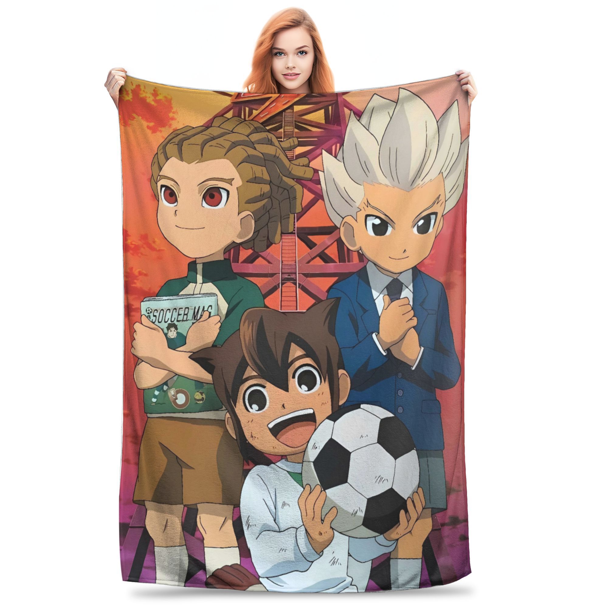 

Inazuma Eleven Axel Blaz gouenji Blanket Super Soft Print Plush Throw Blanket For Kids Home Decor Flannel Bedspread Bed Cover 80x120cm