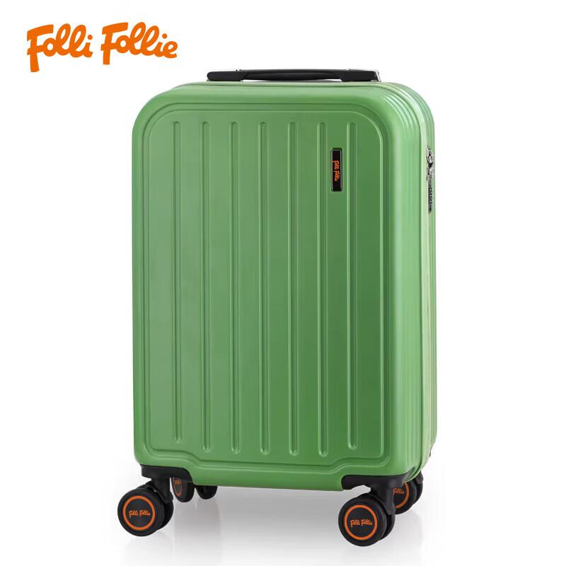 Folli Follie Lightweight 20-inch Striped Spinner Suitcase