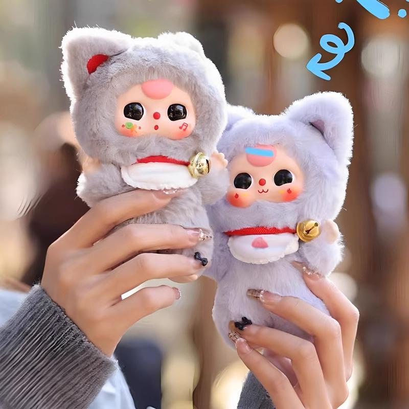 Baby Three Billionaire Lucky Cat Series Blind Box Toys Mystery Box Plush Doll Stuffed Toys Bag Pendant Charm Birthday Gift