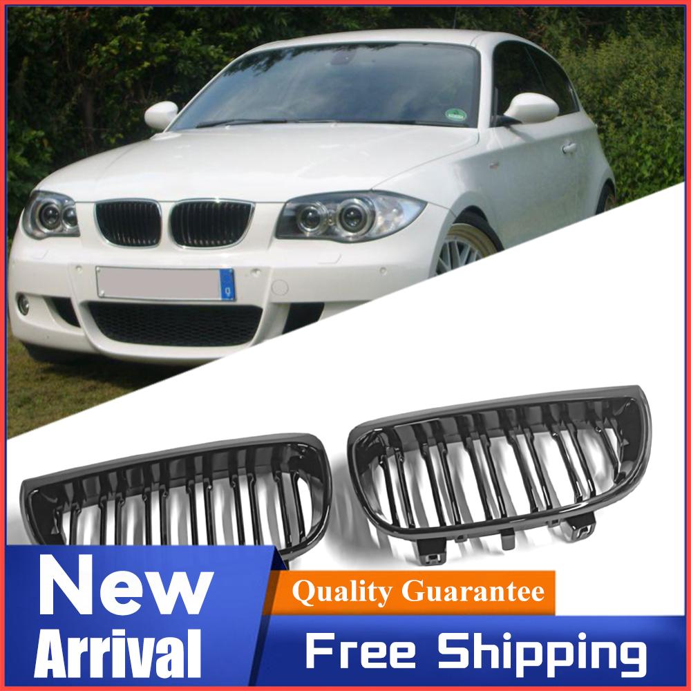 2Pcs Front Bumper Grille Grill 51137077130 Car Front Bumper Grille 51137127228 for BMW E81 E87 1-Series M-Sport Model 2004-2007