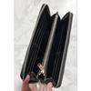 Used SAINT LAURENT Saint Laurent long wallet round zipper black [genuine product]