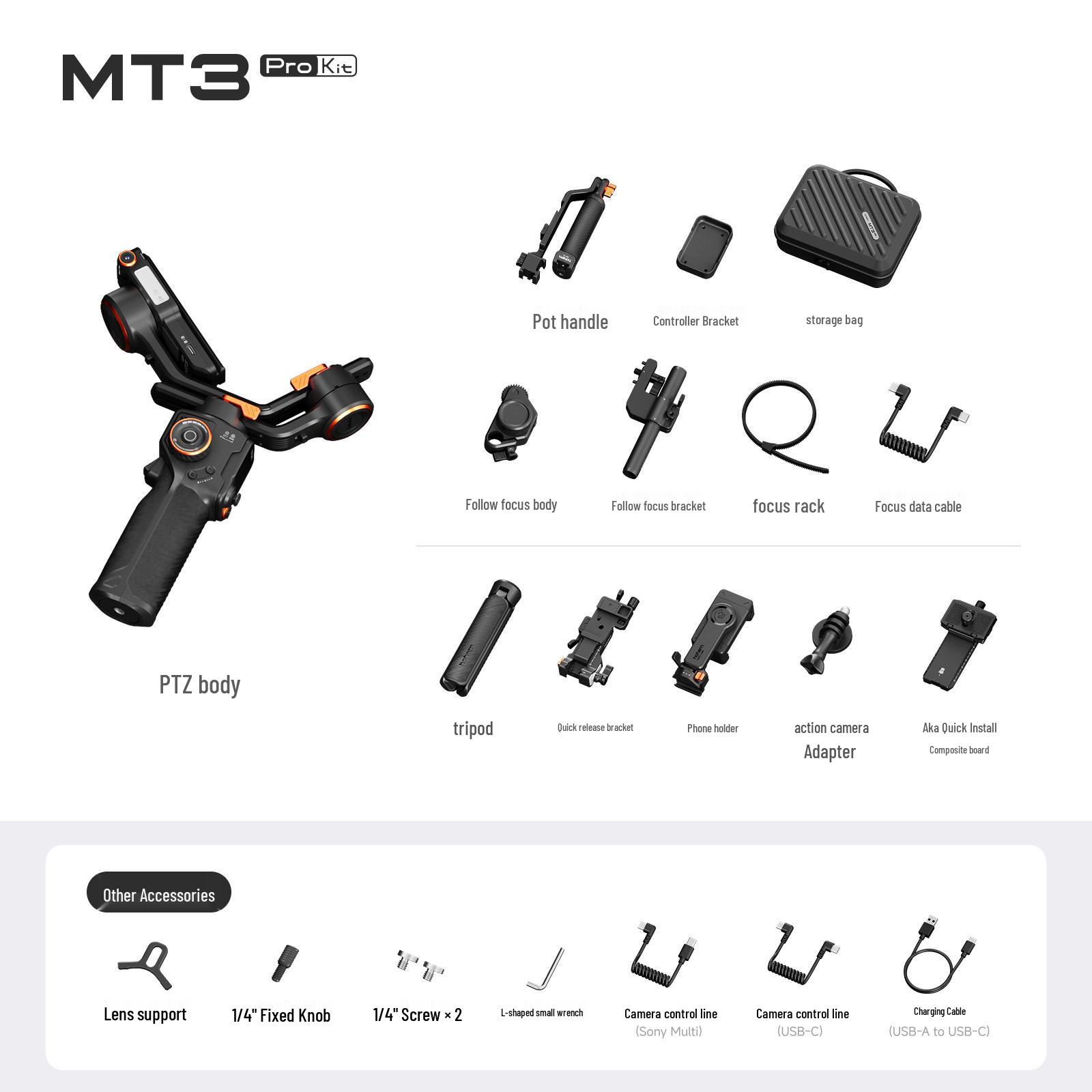 

Vast MT3 Pro Handheld Three-Axis AI Camera Stabilizer for Sony & Canon