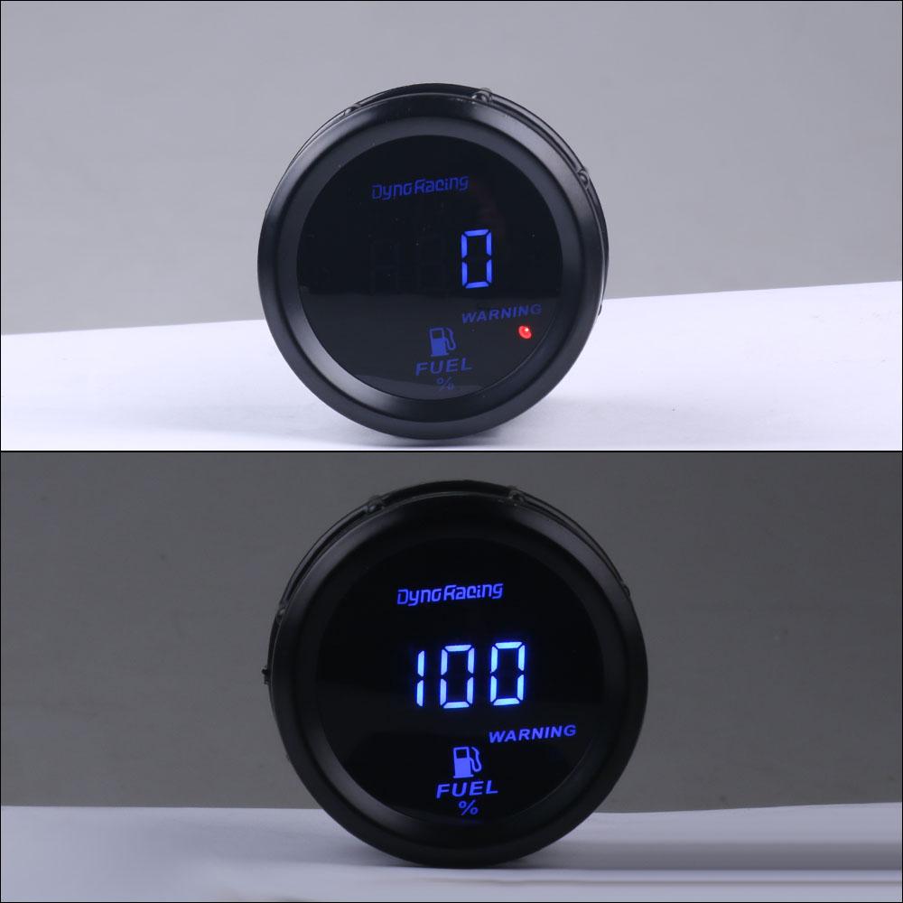 2" 52mm Universal Digital Percent Display Car Fuel Level Gauge Meter 8-18V With Fuel Sensor Oil float