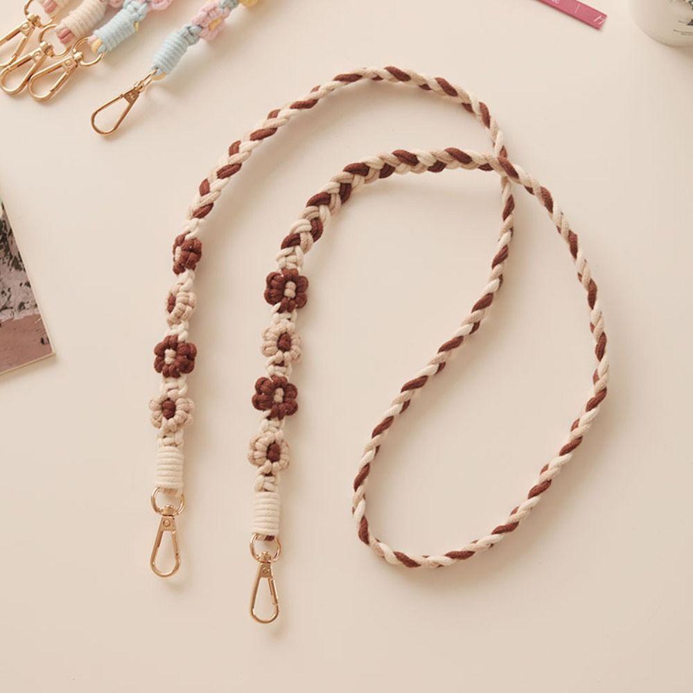 

Anti-Lost Woven Daisy Flower Hanging Chain Lanyard Bag Braided Rope Flower Woven Chain Girls style3