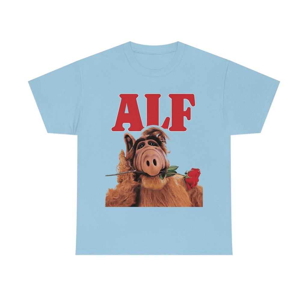 Alf V8 Movie Poster 80s Cartoon Graphic T Shirts 90s Retro Style ALF Character TV Show Unisex Tee 100% Cotton Men All Size S-6XL