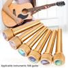 6pcs Guitar Bridge Pins Brass & Abalone Pins Bridge Pin Set Brass for Acoustic Guitar Accessories Bridge Pin with Pearl Shell