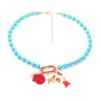 Summer Beach Vacation Children's Fun Small Fish Starfish Shell Pendant Beaded Necklace Niche Personality Versatile Women's Models