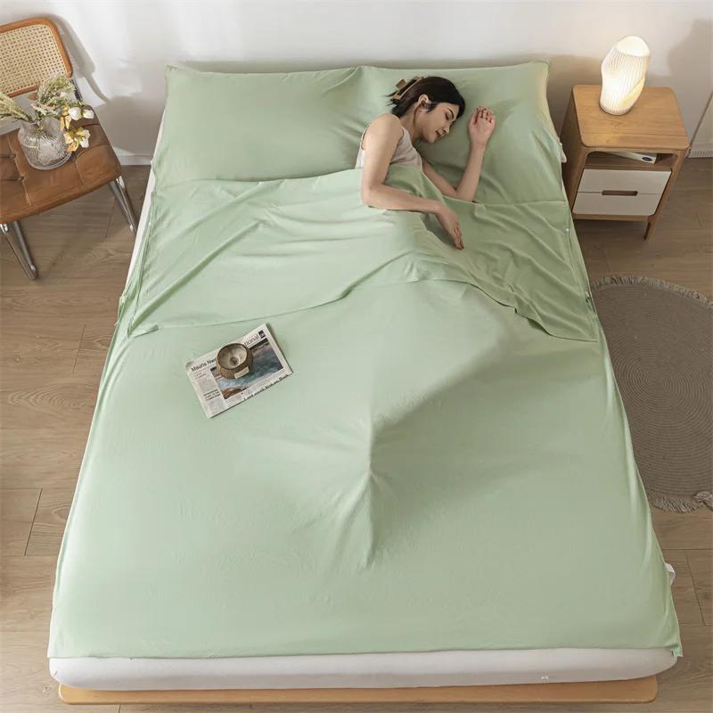 Lightweight Washed Cotton Sleeping Bag Class A Soft Portable Travel Adult Sleeping Bag Travel Hotel Dirty-proof Bed Sheet