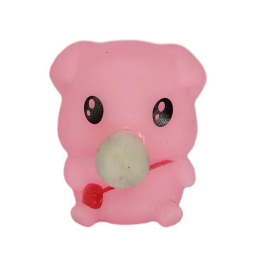 

Cute Squeeze Toy Cartoon Animal Shape Squeeze Toy Soft Stress Relief Fidget Sensory Toy Portable Fun Bubble Toy for Kids Adults рожевий