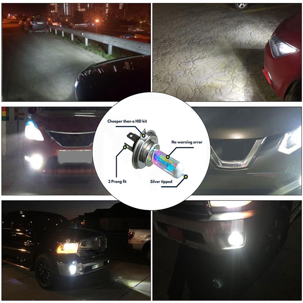 1/2 Pcs H4 Halogen Headlight Bulb for Car Motorcycle H4 Fog Light Far Near Light Bulbs General Purpose Replacement Accessories