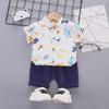 Sommerliches zweiteiliges Freizeit-Set für Jungen, Hemd und Shorts für Babys und Kleinkinder