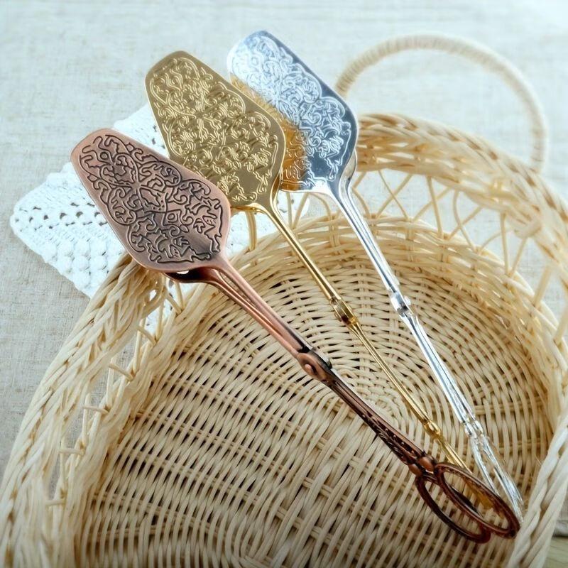 BURNELL Retro Silver Food Tongs