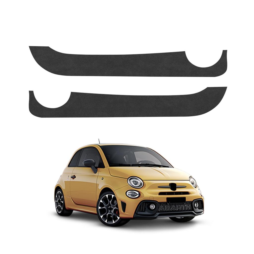 FDAIUN Car Door Trim Protective Stickers for Fiat 500 and Abarth 595 695 Door Kick Door Scratch and Stain Soft Suede Fiat 500 Abarth 595 695 Interior