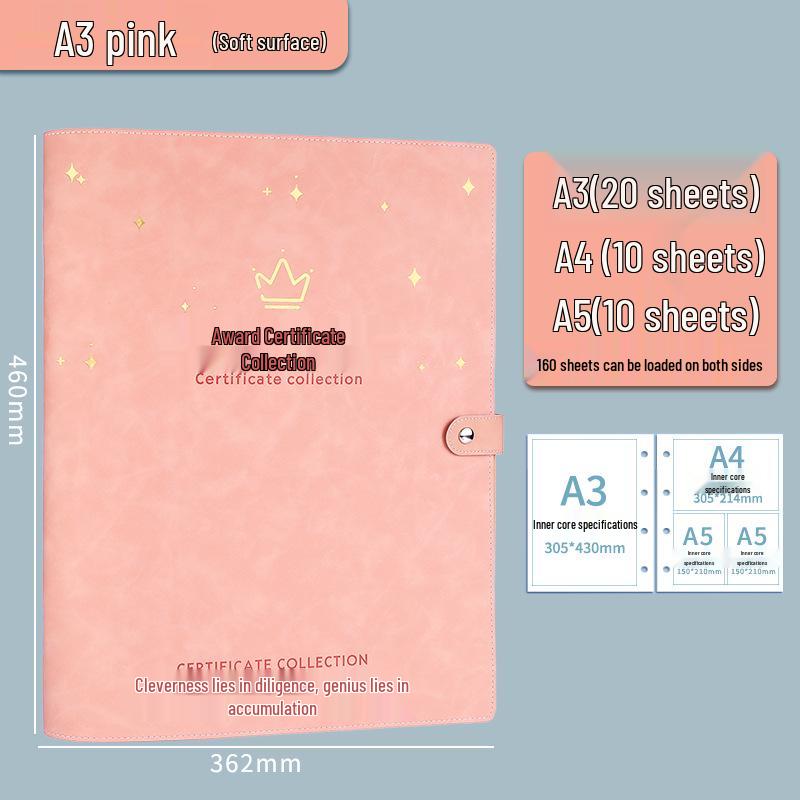 Children's Honor Certificate and Photo Album Organizer - A3/A5 for Elementary and Kindergarten Students