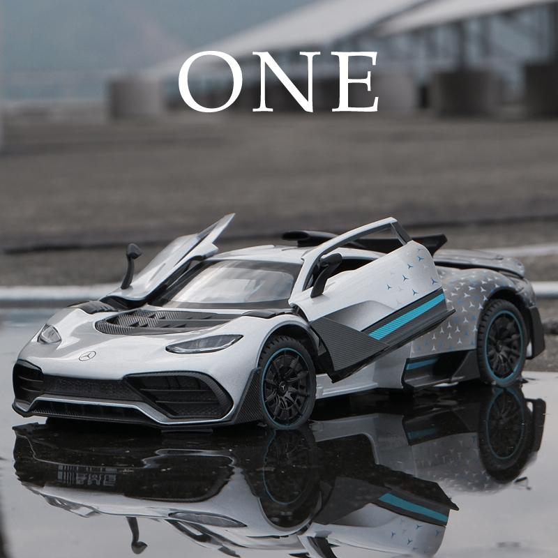 

1:24 BENZS ONE 2023 Alloy Car Diecasts & Toy Vehicles Car Model Sound and light Pull back Car Toys For Kids Gifts