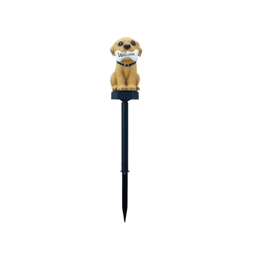 Dog Stake Light Outdoor Resin Light with Ground for Garden Decoration