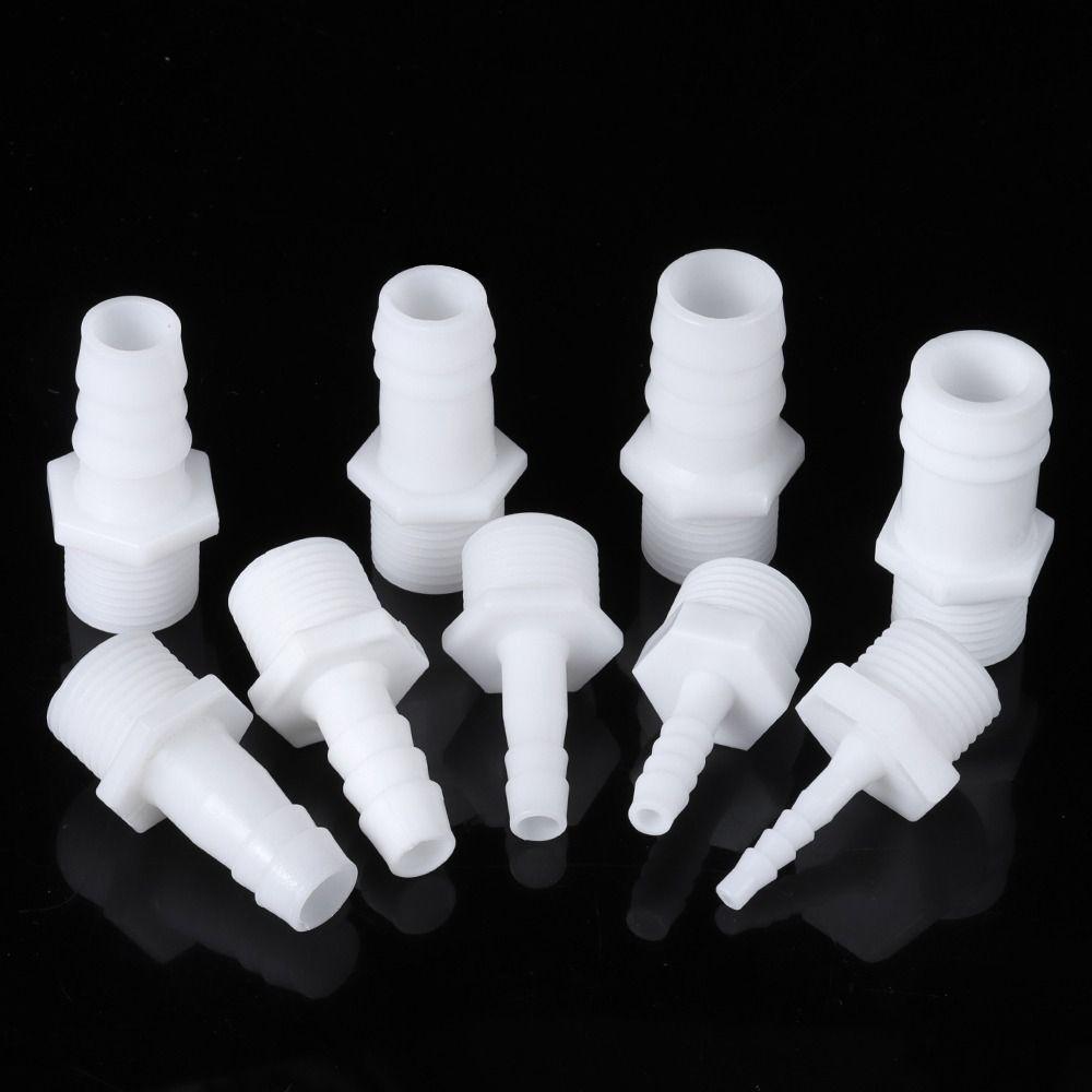 1/10Pcs Pipe Fittings Hose Connector Drip Irrigation System 1/2 Inch Thread To Barb Pipe Coupler