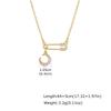 Safety Pin Necklace Pave CZ Star Moon Sun Charms Pendant Jewelry for Women