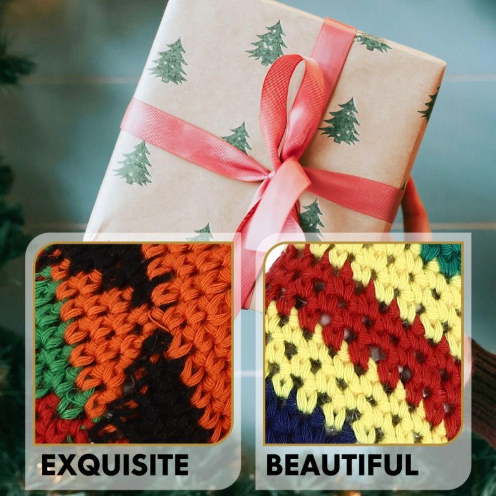 1/3/6/12Pcs Geometric Pattern Handmade Knitted Footbag Sack Durable Magic Juggling Balls Children