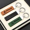 Car Vintage Leather Keychain Ring Zinc Alloy Chain Key For Mitsubishi Colt I200 Space Delica Triton Eclipse Outlander Pajero ASX HZ8