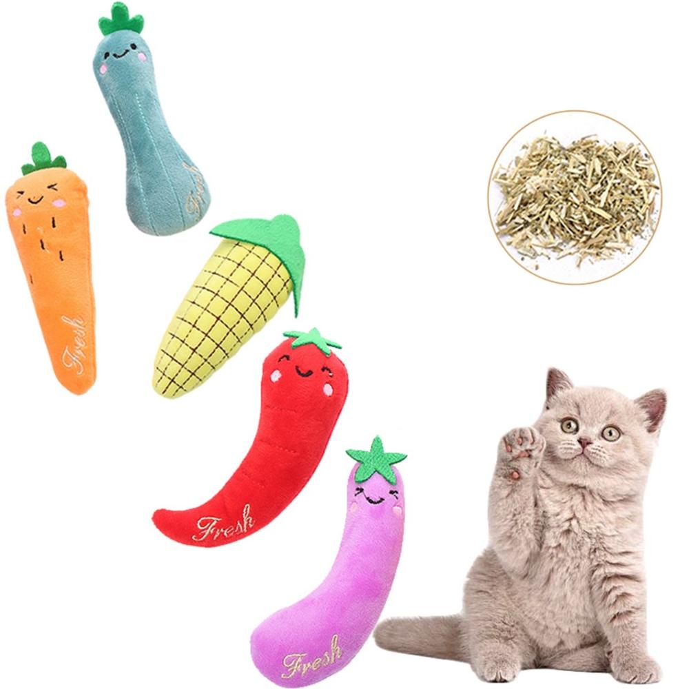 Dog Pet Cute Soft Plush Indoor Funny Cat Mint Toys Teeth Bite Toys Catnip Pillows Chew Toy