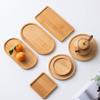 Oval Wooden Tray Heat Resistant Wooden Storage Tray Eco-Friendly Coffee Cup Mat Coaster  Restaurant