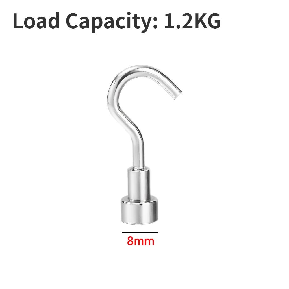 

10/1 шт. прочный магнитный крючок практичный несущий нагрузку крючок многоцелевое хранение для дома кухня бар хранение ключей пальто чашка подвешивание 1PCS