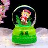 Iridescent Castle Snowfall Crystal Ball Music Box for Kids - Dreamy Fairy Tale Carriage.