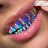 Colorful Colorful Dental Teeth Grillz Gradient Rapper Accessory Teeth Braces  Birthday Parties
