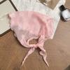 Headscarf summer women's pastoral new fresh and breathable triangle scarf scarf women's small scarf lace silk scarf high-end headband