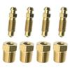 4Sets Bleeder Screws 1/8'' NPT, Brass, 1/8"-27 Threads with 1/4"-28 Bleeder Screw