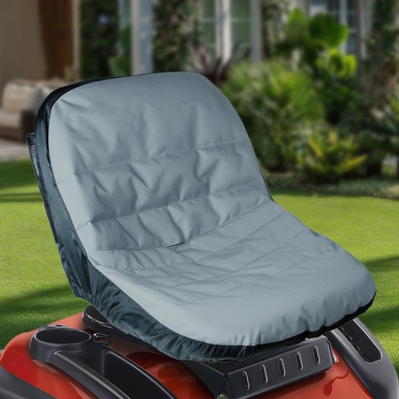 Waterproof Lawn Riding Mower Seat Protector with Back Pocket Cover Fit Seat Backrests 12.5-14in Height Without Armrest