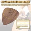 uxcell Wooden Guitar Extra Thick Walnut for and Bass Reddish Brown 6-Pack Picks, 3.0mm Wood, Grooved, Electric, Acoustic, Guitars,