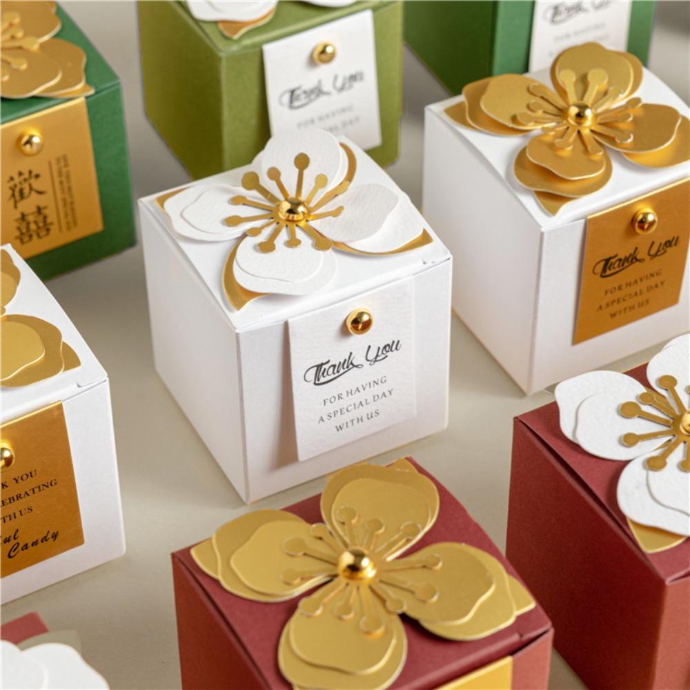 Lot De 12 Petites Boîtes Cadeaux Transparentes Carrées