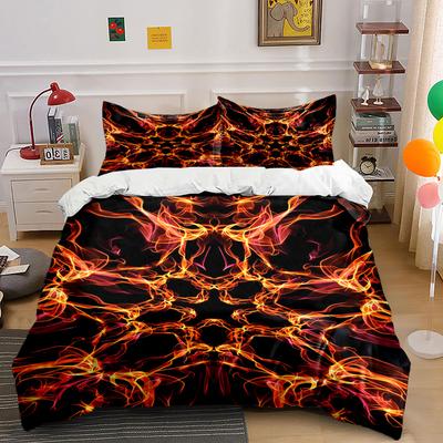 Fiery Abstract Flame Design. Bedding Sets Duvet Cover Sets Duvet Covers Pillowcases(1 * Duvet Cover 2 * Pillowcases Without Duvet Insert)
