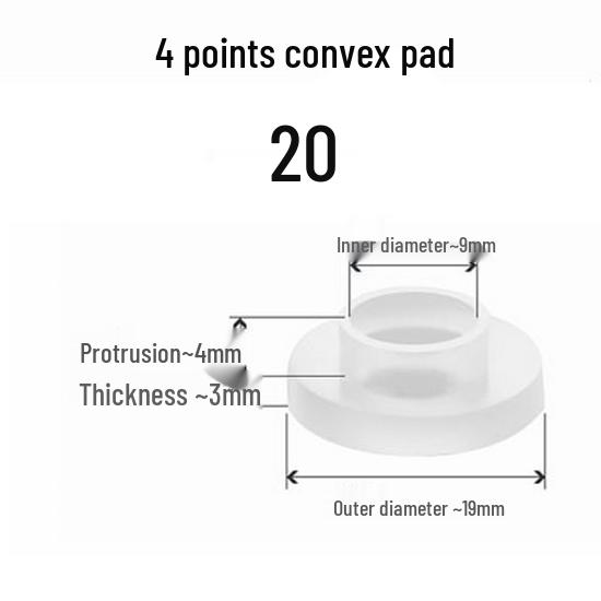 Silicone Convex Gasket for Shower Faucet Repair, Waterproof Sealing Ring, 4/6-Minute Corrugated Pipe Hose Parts.