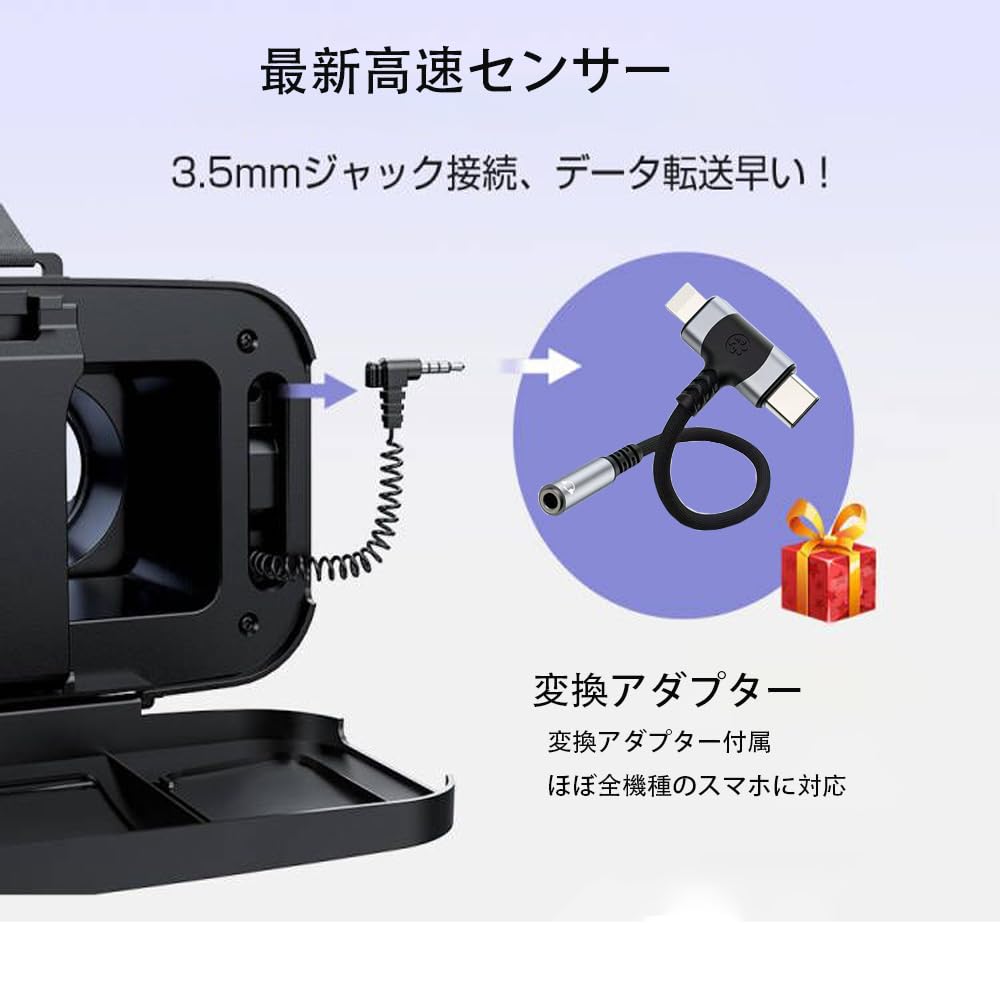 VR goggles for with integrated video lightweight 1080P Japanese manual compatible smartphones, headphones, DMM/360-degree support, design, support,