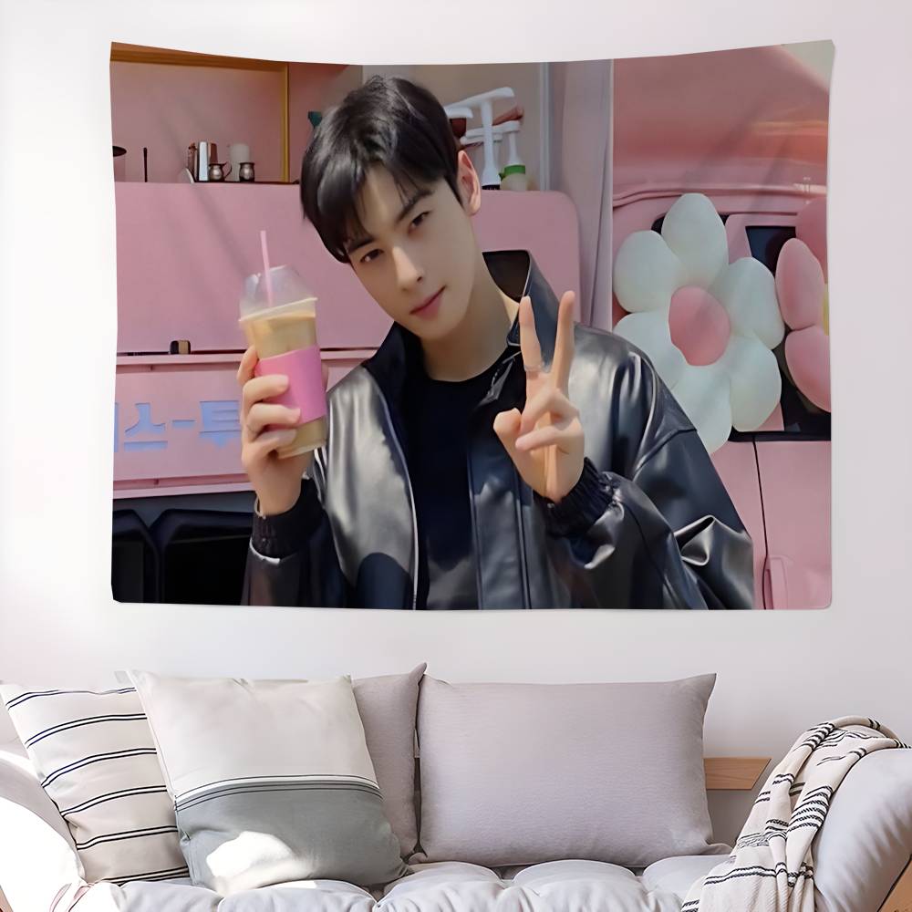Kpop AAstro Cha Eun Woo Hippie Wall Hanging Tapestries Bohemian Wall Tapestries Mandala INS Home Decor