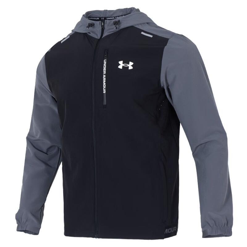 Under Armour Comfortable Breathable Casual Hooded Jacket Men Black 6013147-008 M